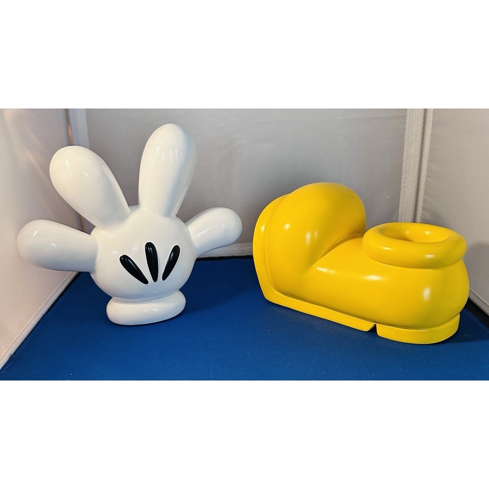 Disney Parks Mickey Mouse Shoe & Glove 2-Pc. Ceramic Bookends